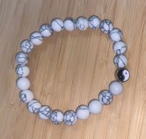 Perlenarmband Yin Yan, Ying Yang, Armband, weiss, bracelet