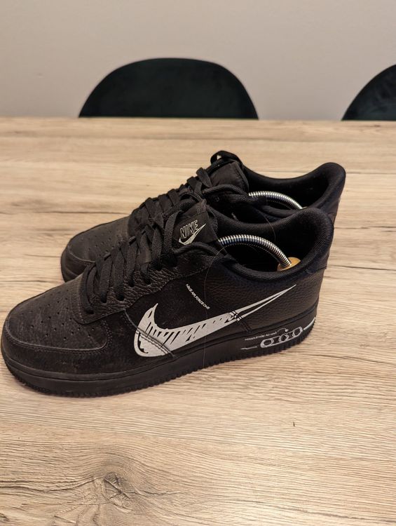 nike air force 1 low sketch black