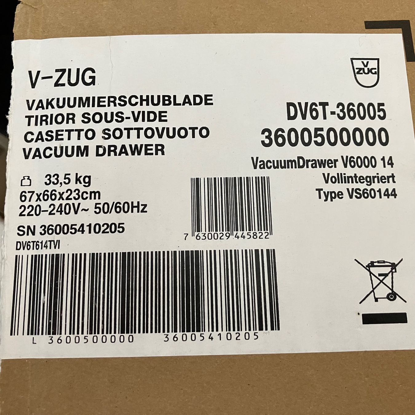Elettrodomestici da cucina: Vacuumierschublade – Nuovo e nell'imballaggio originale da Herznach venduto da bugi76 4
