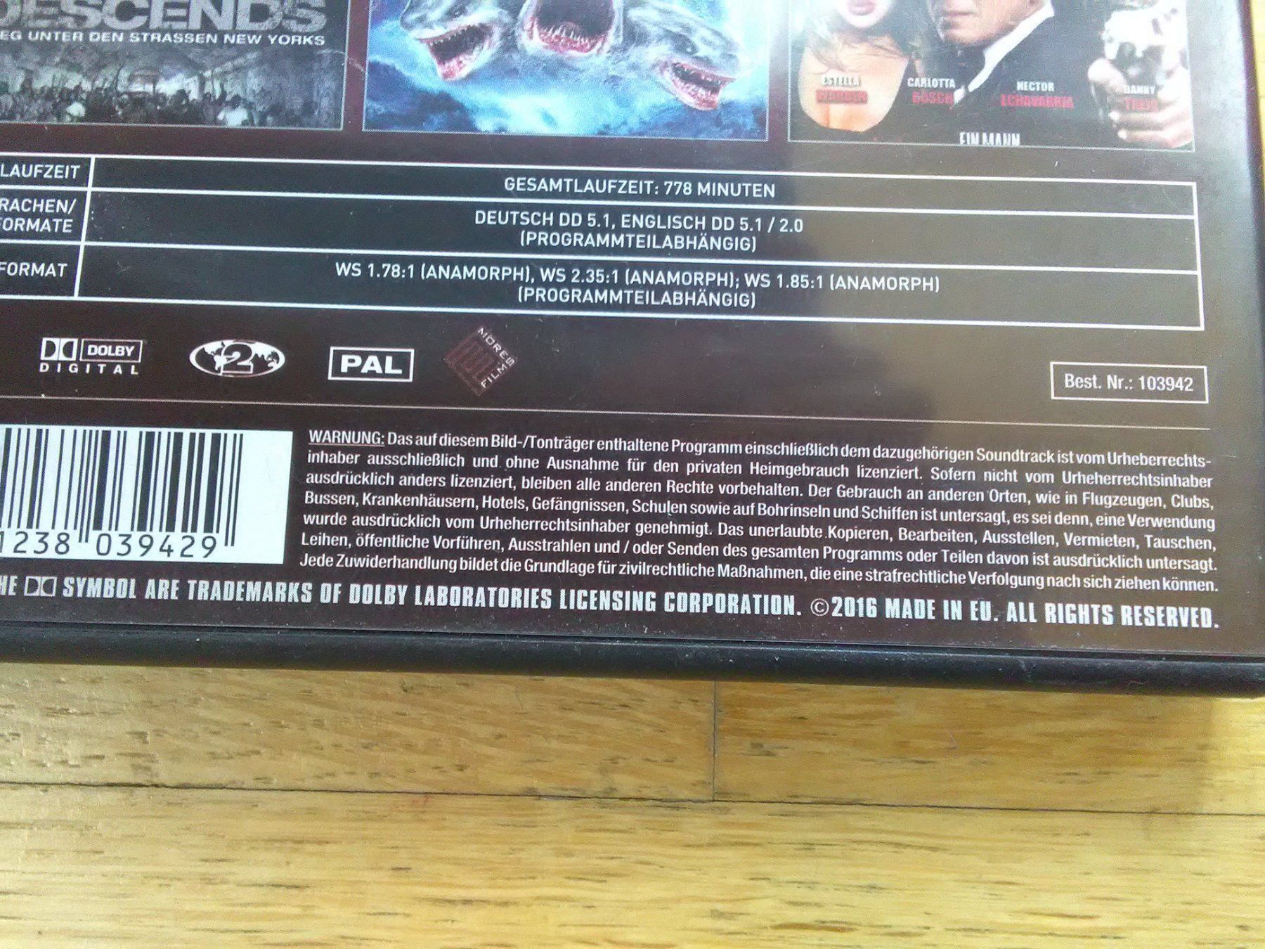 Tutti i DVDs: Danny Trejo Box -  (3 DVD's) – Usato da St.Galllen venduto da elkaphone 6