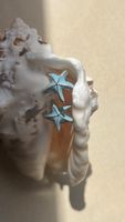 Orecchini a stella marina blu argento nuovi