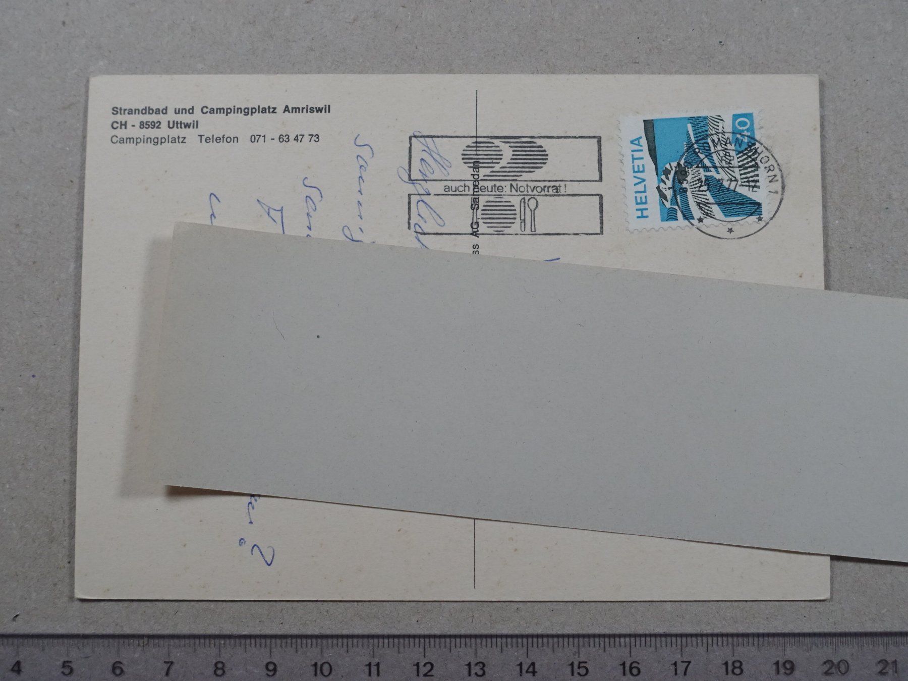 Ansichtskarten: Uttwil, Camping, Campingplatz Amriswil, 1977, Bodensee – Gebraucht aus Lenzburg von fh1 1
