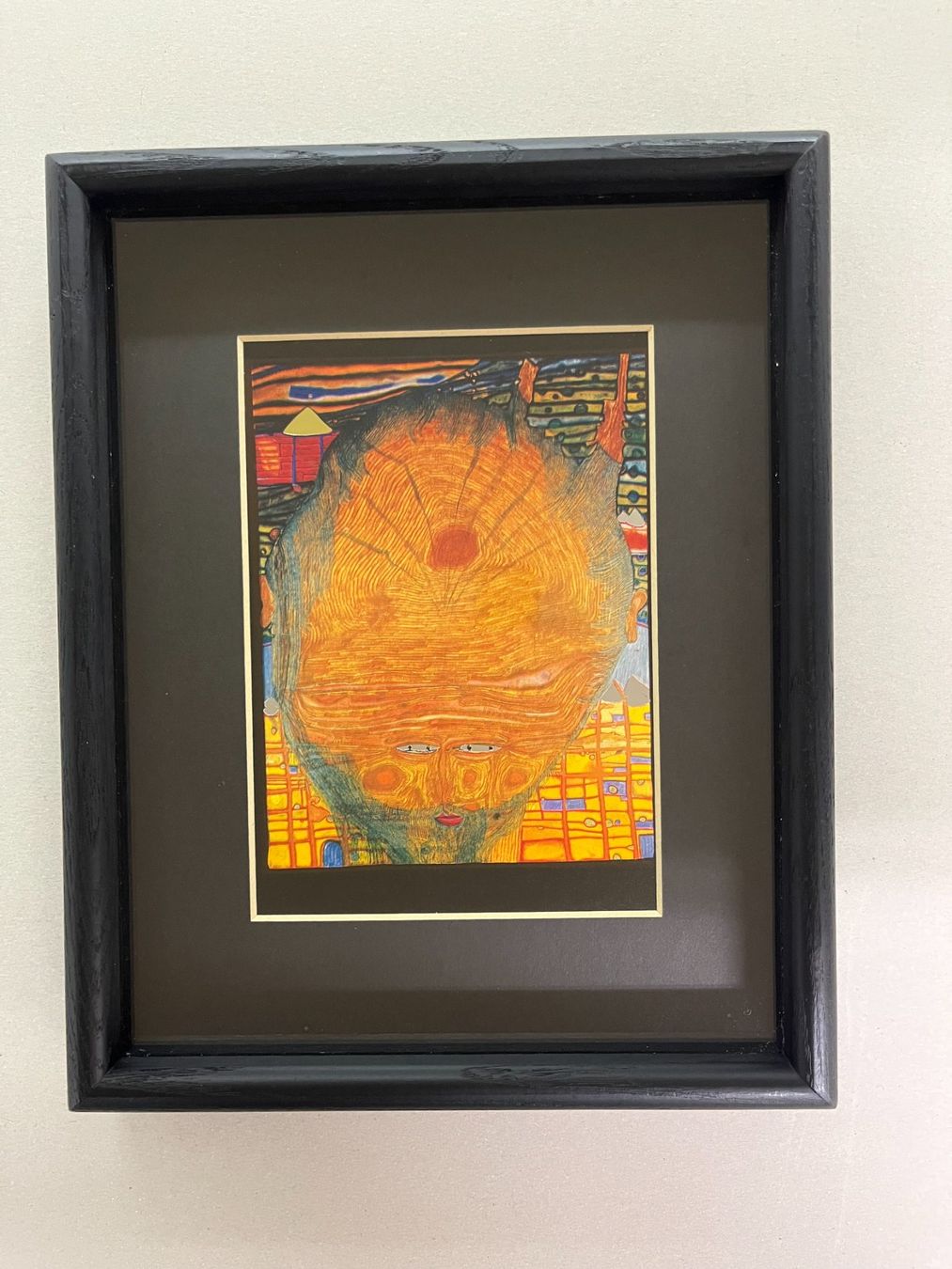 Foto & Immagini: Hundertwasser-Bild mit schwarzem Holzrahmen – Nuovo (secondo la descrizione) da Galgenen venduto da Waldliesel