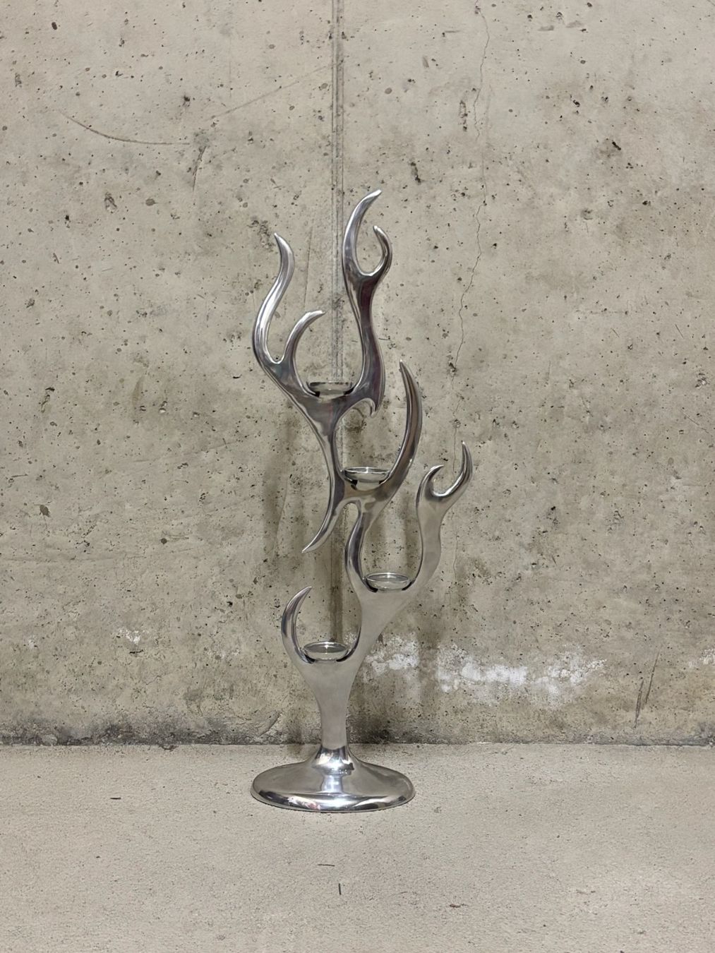 Portacandele: Space Age Chrome Candleholder / Kerzenhalter – Usato da Lugano venduto da fynd_rrkivio 1