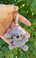 Amigurumi Schlüsselanhänger mit Hund Pudel Neu