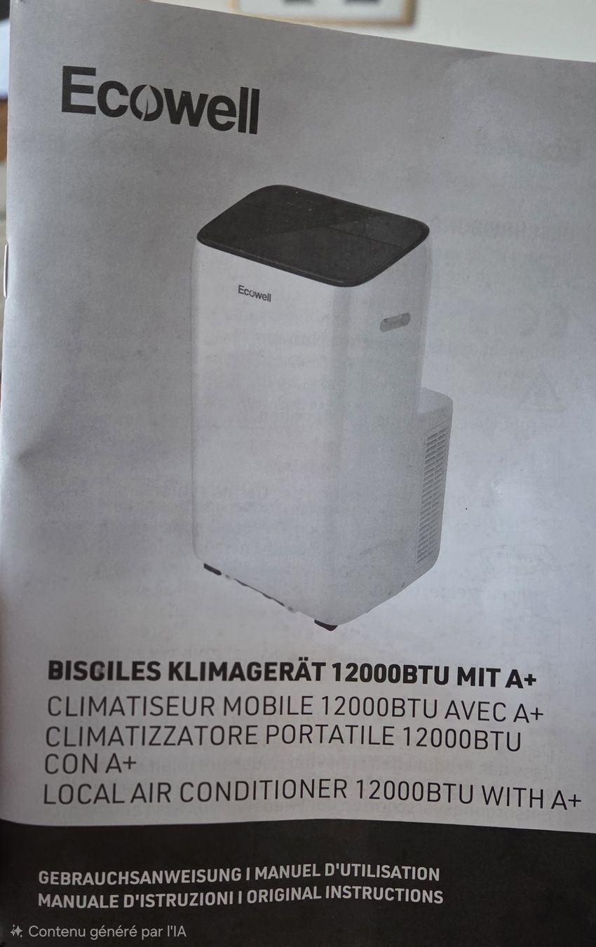 Condizionatori: Climatiseur mobile Ecowell 12000BTU A+  – Nuovo (secondo la descrizione) da Villars-sur-Glâne venduto da S211-Vap