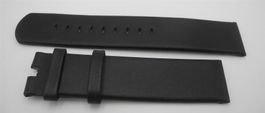 21 mm Leder Uhrenarmband schwarz, Nr. 58a