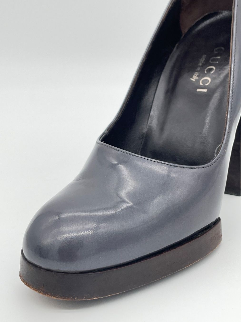 Gucci Scarpe da donna: Gucci Round Toe Plateau Pump EU 36 Grau – Usato da Zürich venduto da shoe_shop 5