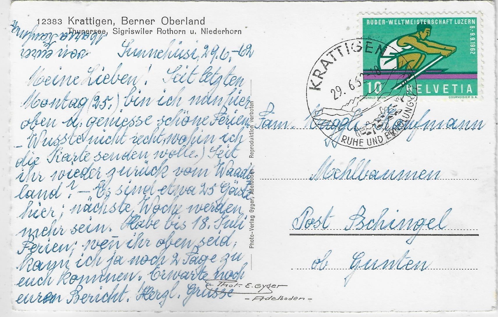Ansichtskarten: Krattigen - Generalansicht – Gebraucht aus Ettingen von Kartenplanet 1