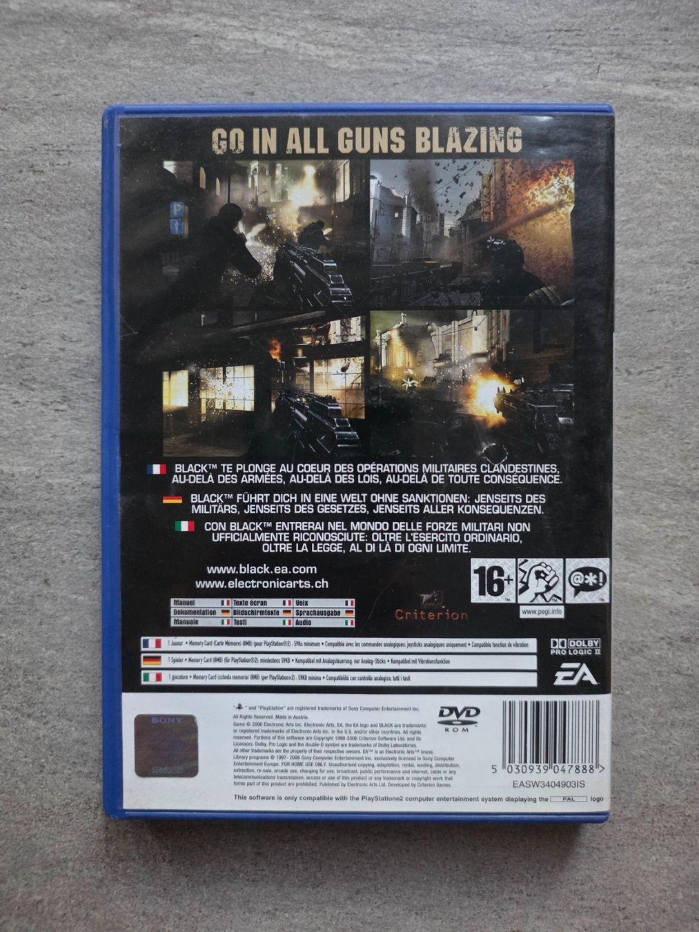 Sony Spiele: Playstation 2 Spiel BLACK – Gebraucht aus Münchenbuchsee von RipiRip 2