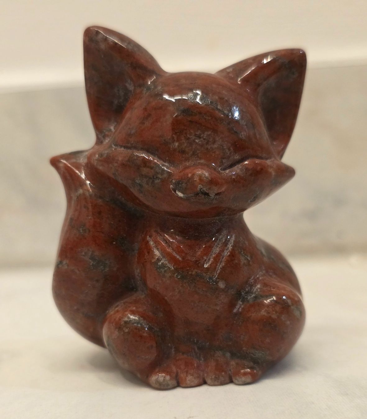 Minerali & Pietre curative: Roter Jaspis Fuchs 114g – Nuovo e nell'imballaggio originale da Matzingen venduto da Shay_Crystalz