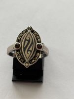 Vintage Thula-Silberring mit Markasiten und Granat Steinen💍