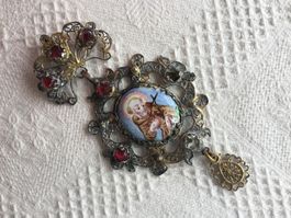 Uralter Filigran Anhänger mit Miniatur