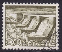 SBK-Nr. 303 (Niederdruckkraftwerk 1949) gestempelt