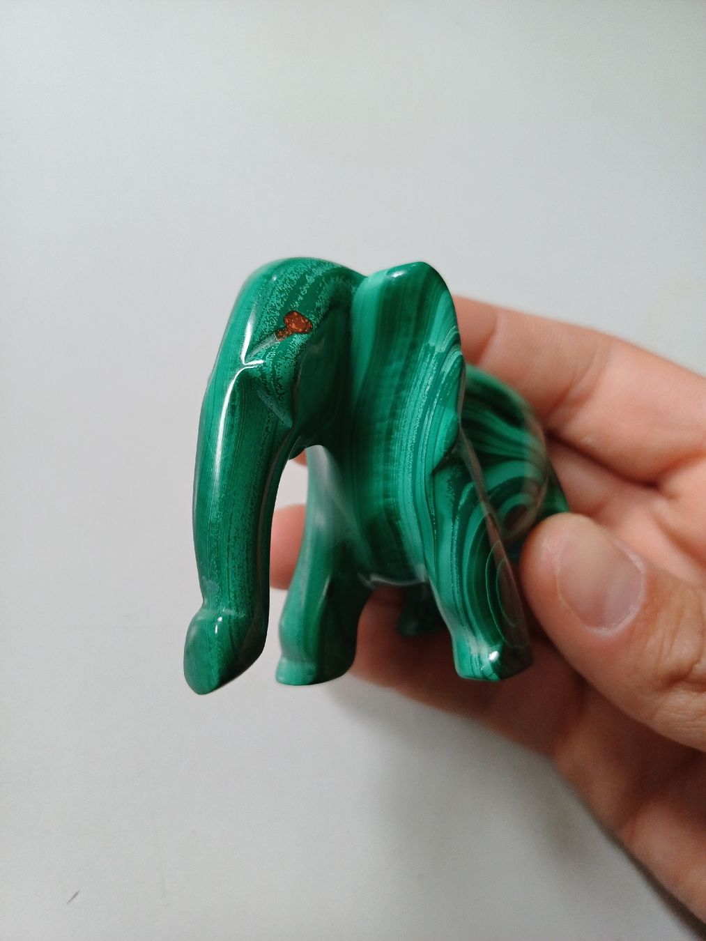 Statuette: Vintage Malachit Elefant Skulptur – Usato da Zürich venduto da Avocadokern 6