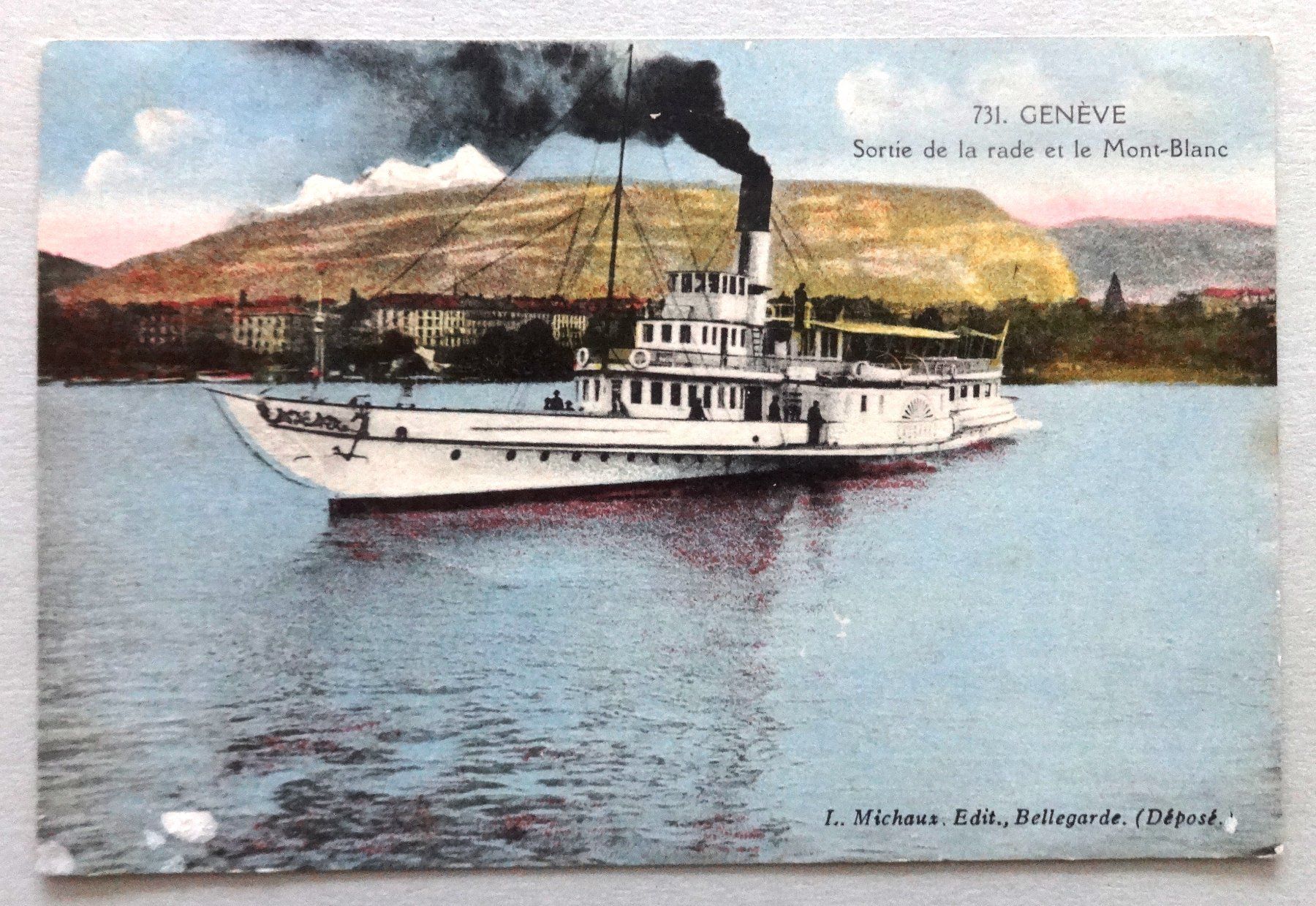Ansichtskarten: Genève - Sortie de la Rade et le Mt-Blanc – Defekt aus Fétigny von Billy2miny