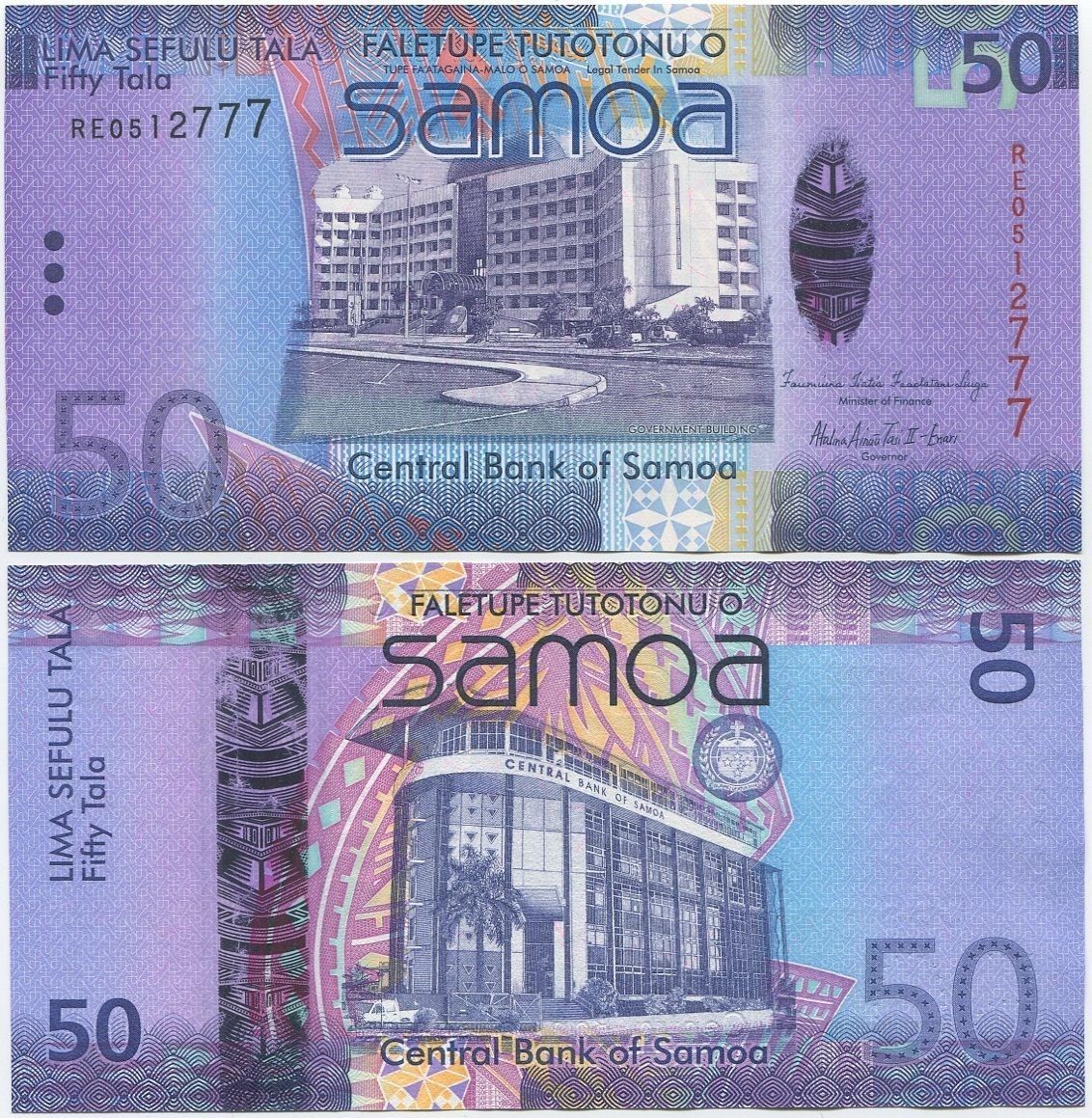 Banconote: Samoa 50 Tālā 2012 P-41b Neuf – Usato da Cugy VD venduto da bein-numismatics