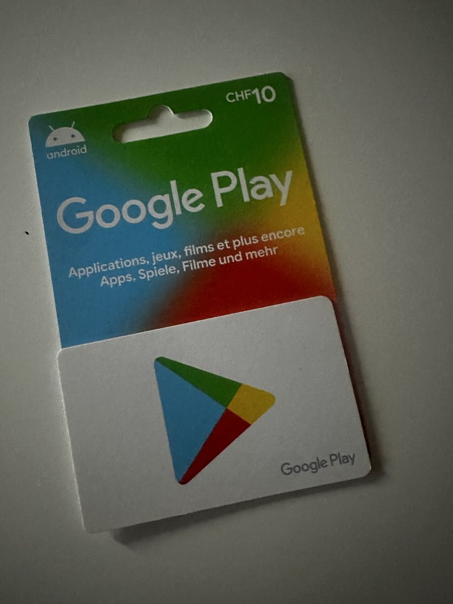 Gutscheine: Google Play Gutschein CHF 10.00 – Neu und originalverpackt aus Zürich von peti1977