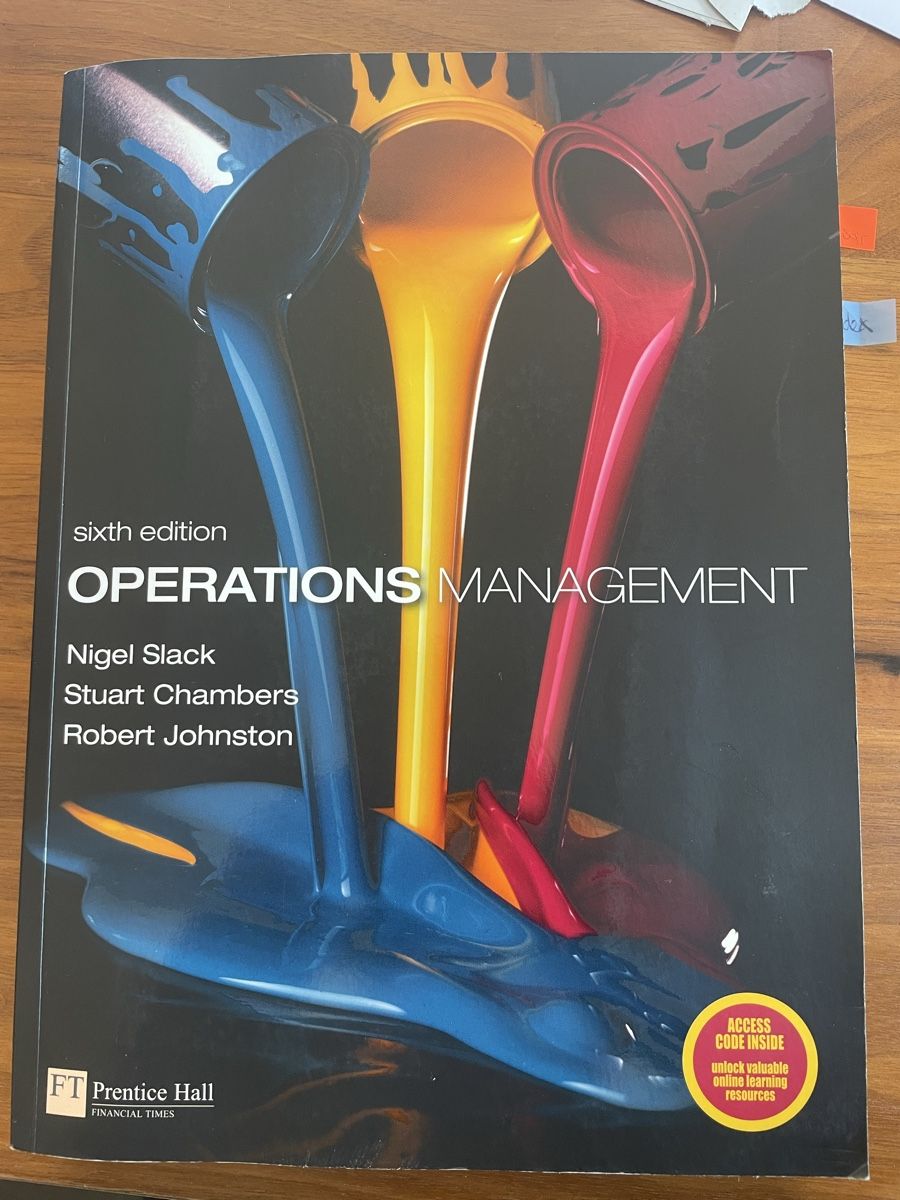 Bücher: Operations Management: N. Slack, S. Chambers, R. Johnston – Gebraucht aus Wetzikon ZH von seko1266