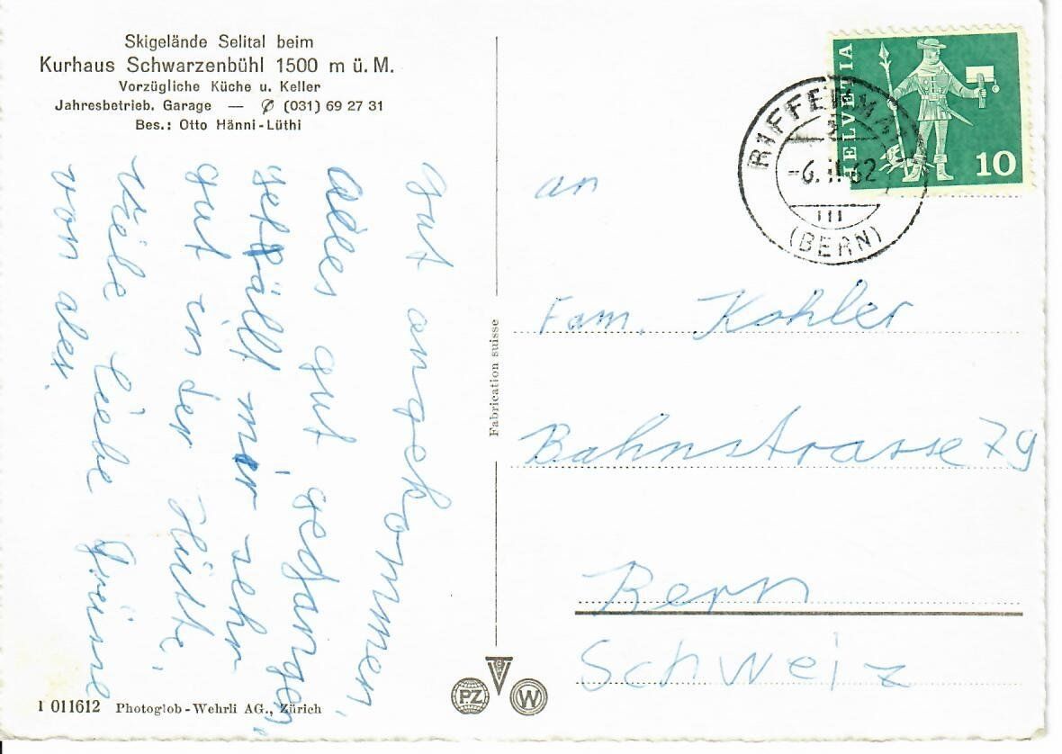 Cartoline postali: Skigelände Selital – Usato da Hochdorf venduto da Ziegel-16 1