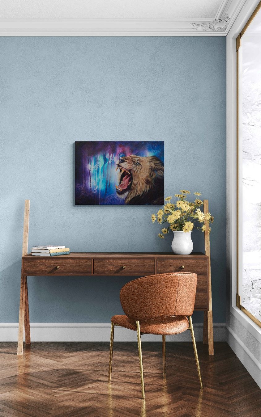 Dipinti: Löwenbild, handgemalt, Original Gemälde, 50 x 70 cm – Nuovo e nell'imballaggio originale da Tägerwilen venduto da Simone_Widler_Art 4