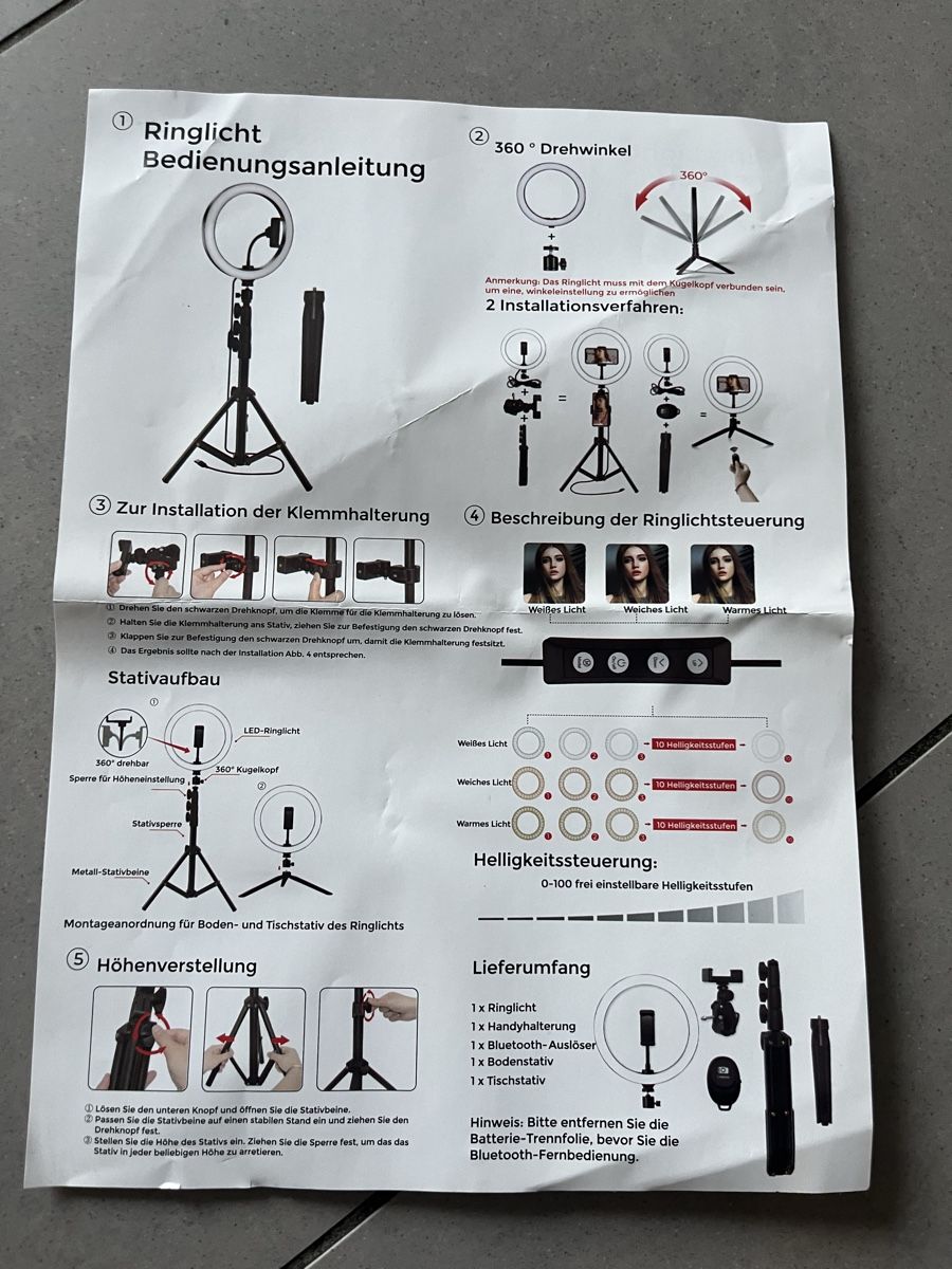 Lampade: LED Ringlicht mit Stativ – Usato da Zürich venduto da jmg_8005 2