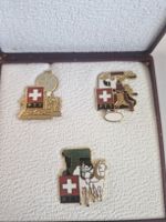 Vintage PTT Anstecknadeln Set, Schweizer Post, Top Zustand!