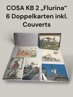 6 kunstvolle Grusskarten , inkl. Couvert