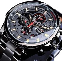 Herren Automatik Chronograph Edelstahl Uhr Wasserdicht