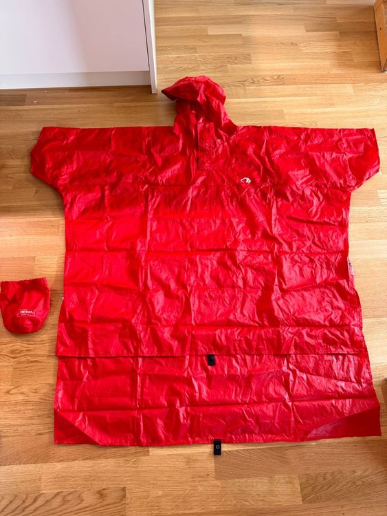 Tatonka Poncho Da Uomo, Rosso, XL