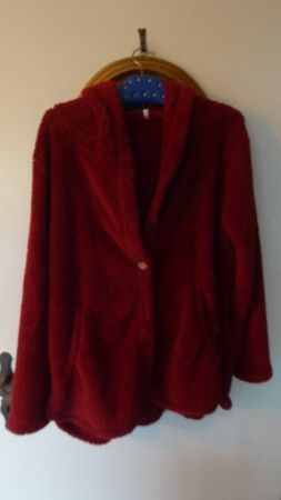 Fleece  Kaputzen  Jacke Gr  L mit Knöpfen auch an der Seite