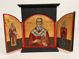 Orthodoxe Klappikone Triptychon mit Heiligen