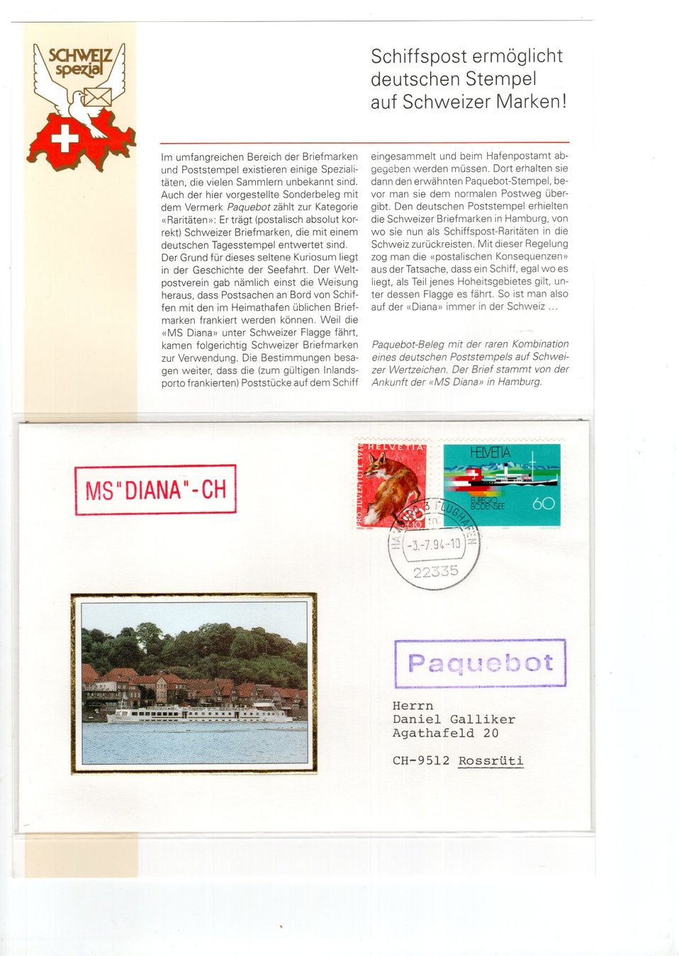 Tous les timbres: 2002 Schiffspost der Schweiz LP siehe Bilder – D'occasion à Stein am Rhein par Huehnerhund 2