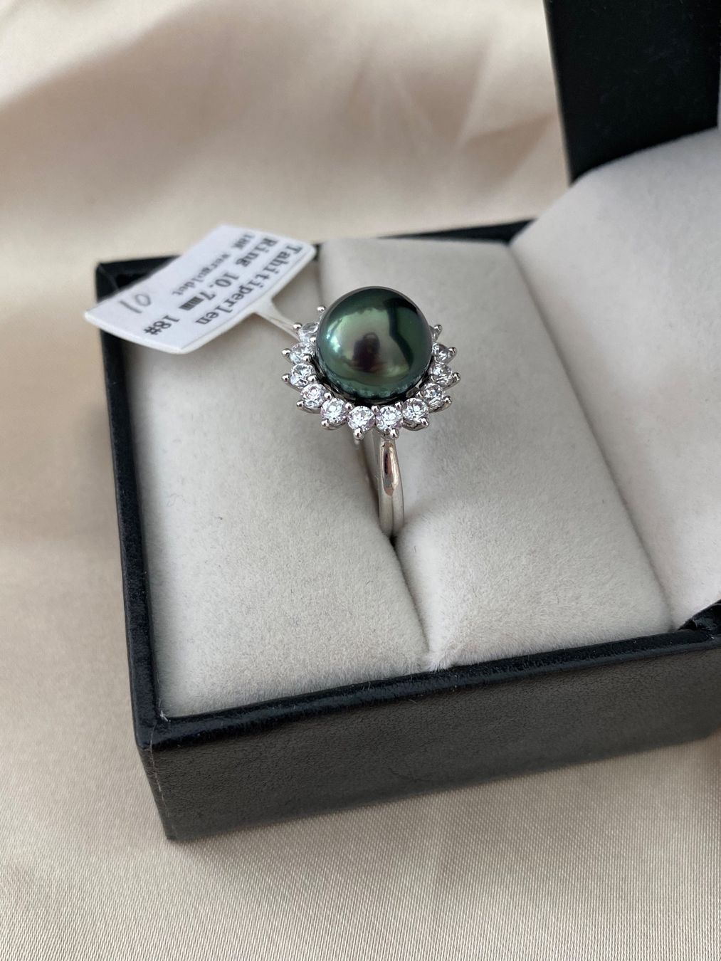 Ringe: 10.7mm Tahiti Perlen Ring /echte Perle – Neu und originalverpackt aus Sarnen von Yingsperlen1 1