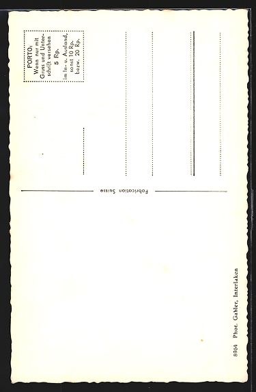 Cartoline postali: AK Interlaken, Kirche von Unterseen – Usato da Berlin venduto da bartko-reher 1