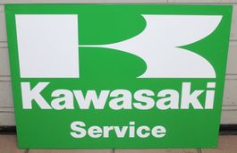 Kawasaki Service Aluminium-Reklameschild Schweiz