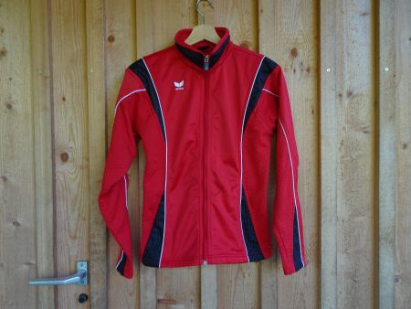 Rot-schwarze Trainerjacke von Erima Gr. 34/XS - 221103