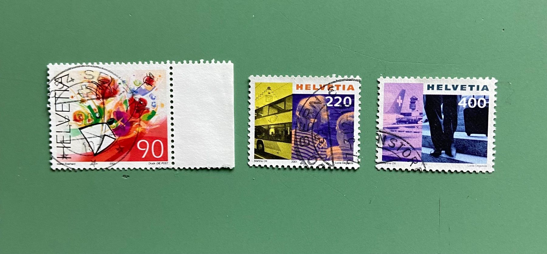 Tutti i francobolli: Schweizer Sondermarke und Freimarke "Tourismus", 2001 – Usato da Münchringen venduto da Hegelime-38