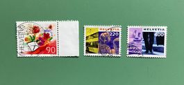 Schweizer Sondermarke und Freimarke "Tourismus", 2001