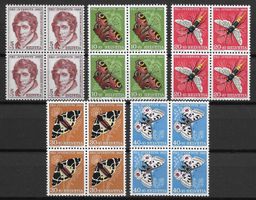 1955: Pro Juventute Viererblock Serie Nr.J158-162 **