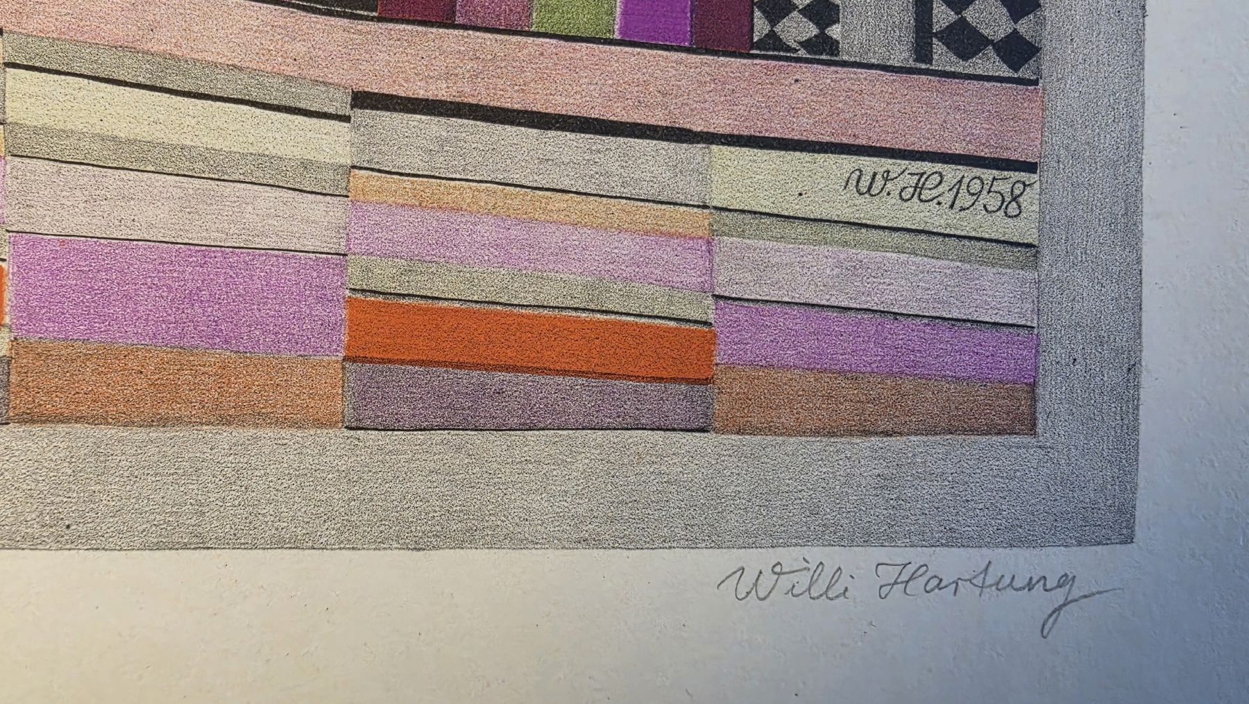 Grafica & Litografie: Willi Hartung  Orig. Farblithografie handsigniert – Usato da Emmenbrücke venduto da Kunstankaufverkauf9 2