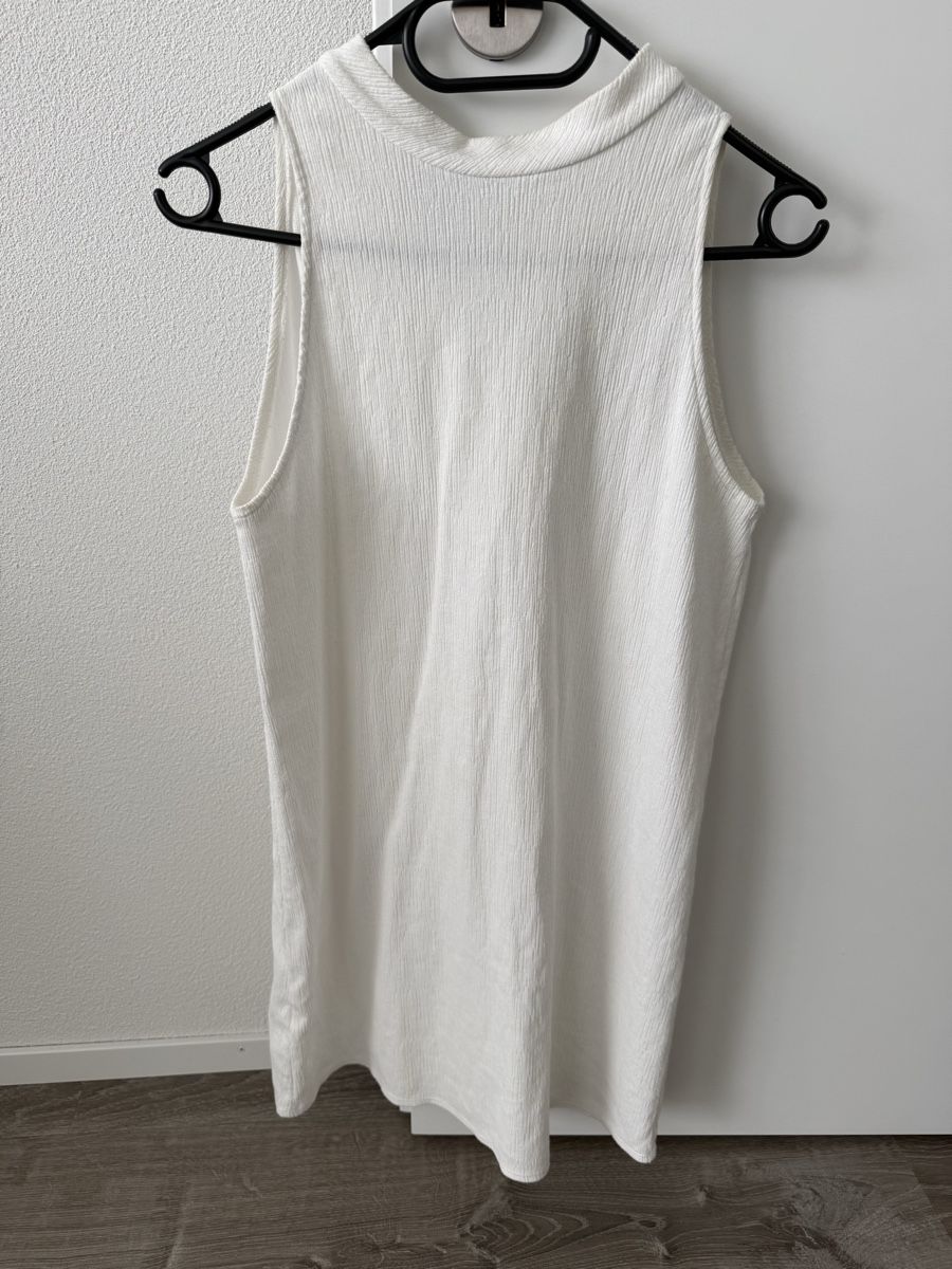 Mango Vestiti: MNG Basics Kleid, weiss, Gr. S – Usato da Frauenfeld venduto da sharonhabrik