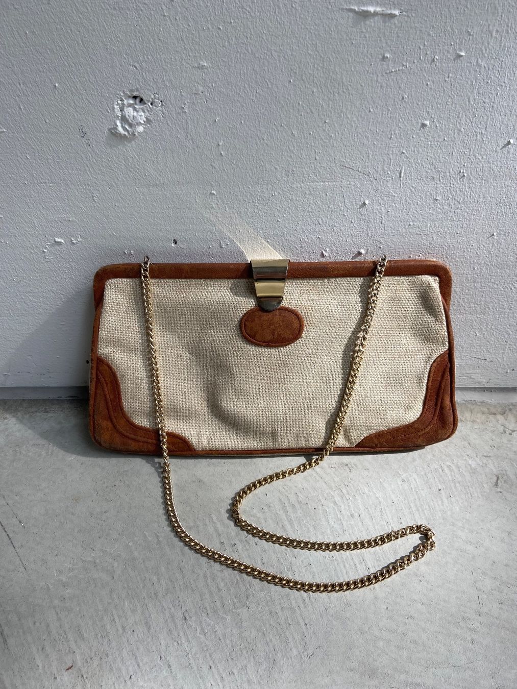 Borse da donna: 80s Vintage Leinen Clutch – Usato da Zürich venduto da enjoyxvintage