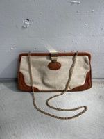 80s Vintage Leinen Clutch