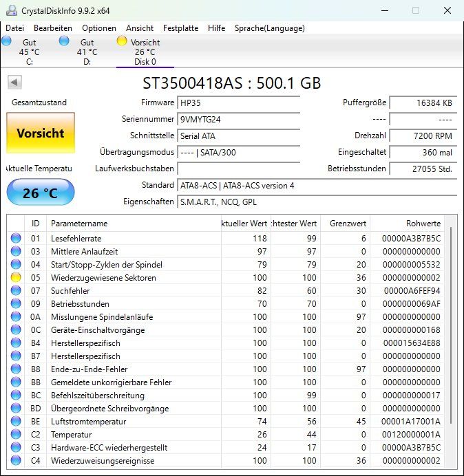 Seagate Harddisks: DEFEKT, 500GB Seagate Barracuda SATA – Defekt aus Bubendorf von craniac 1