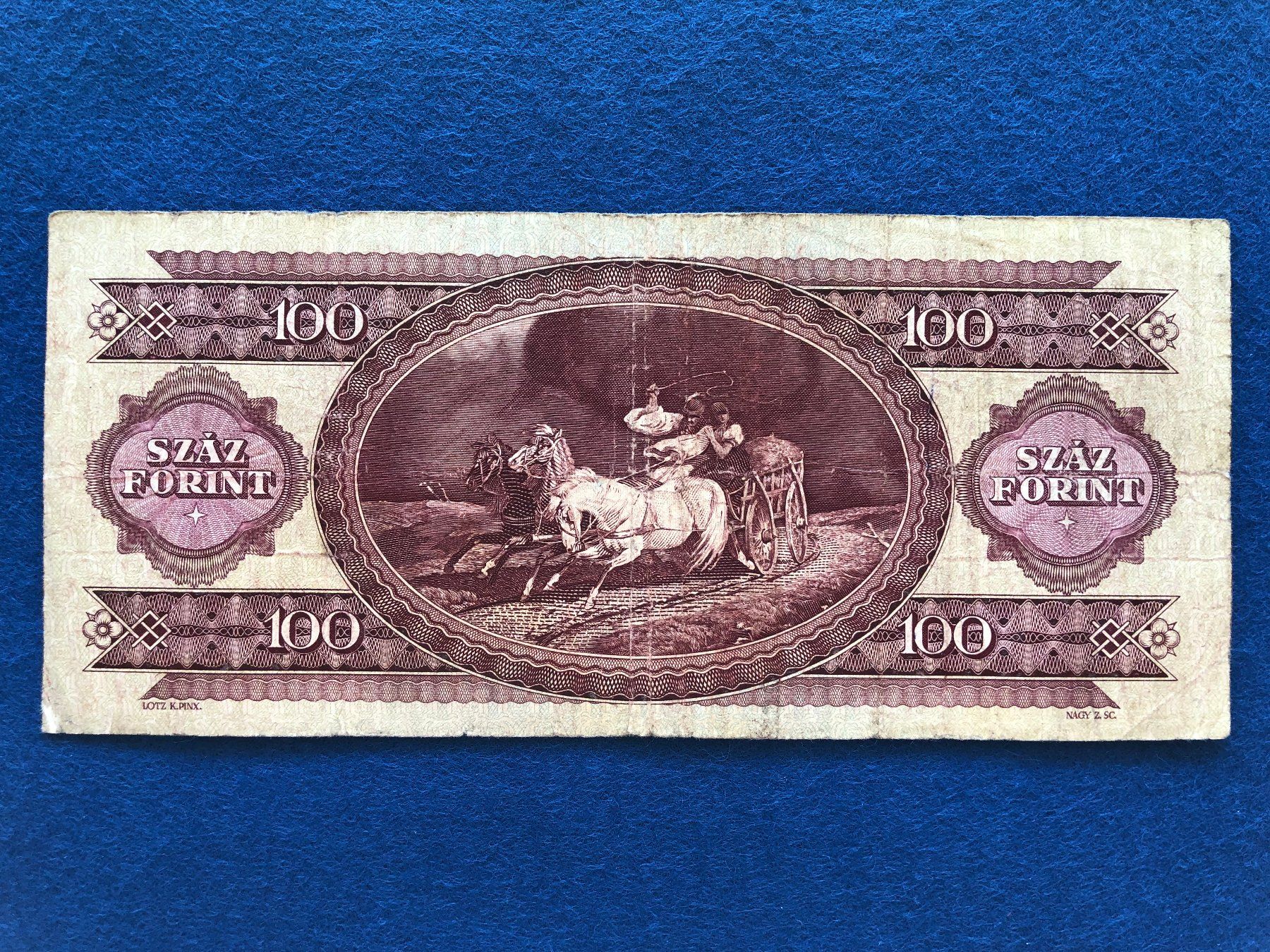 Banknoten: Budapest 1975 - Ungarn - 100 Forint – Gebraucht aus Pfäffikon SZ von Sieben77 1