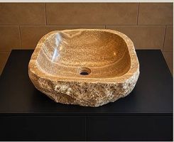 Aufsatzwaschbecken aus natürlichem Onyxmarmor