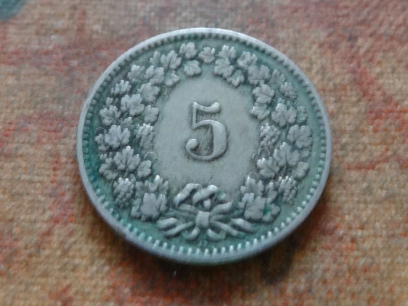 Tutti le monete: 5 Rp. 1895  (A) – Usato da Romanel-sur-Lausanne venduto da Swift13 1
