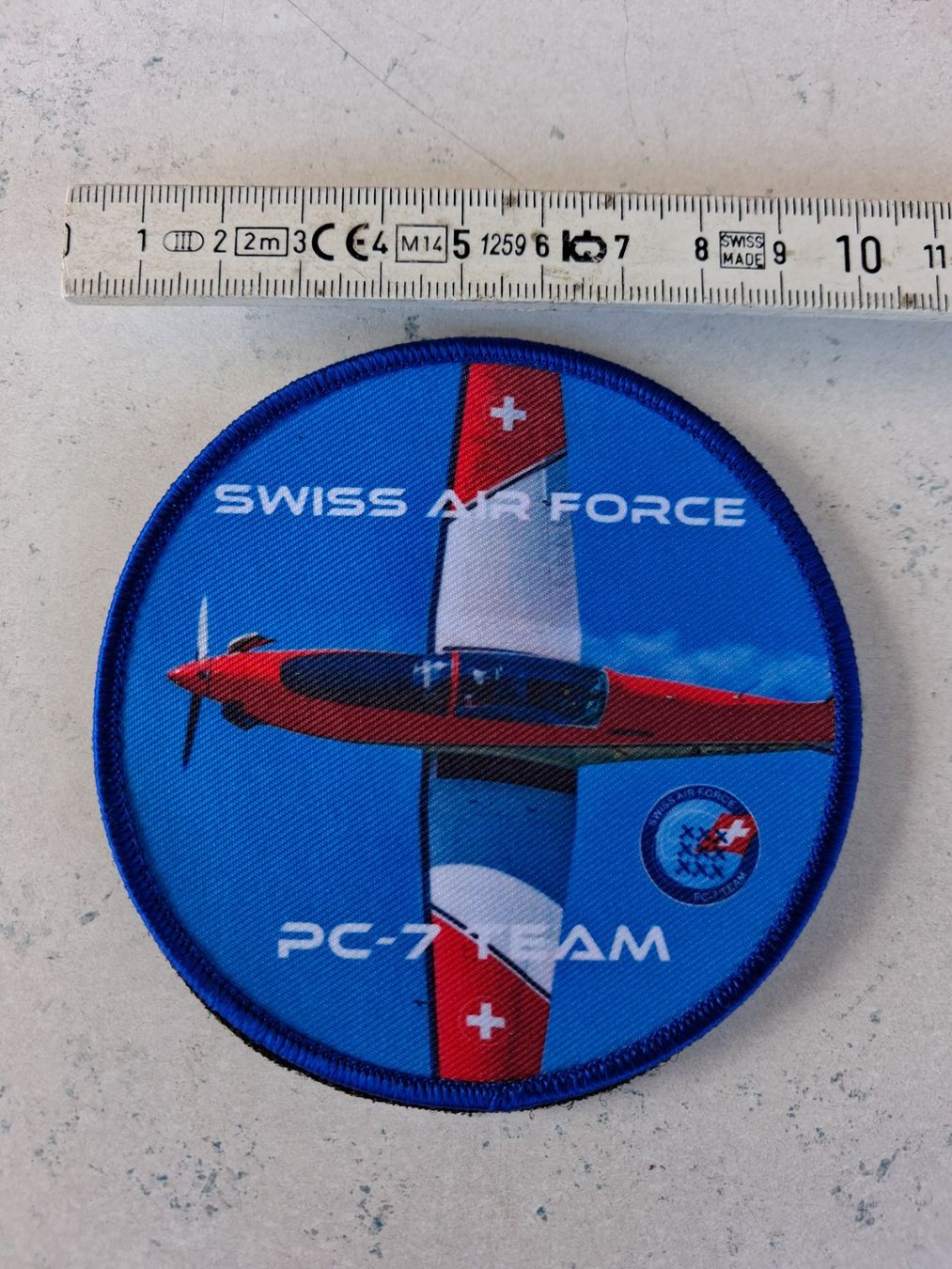 Schweizer Armee Patches: PC-7 TEAM Swiss Air Force Aufnäher, mit Klett – Neu und originalverpackt aus Derendingen von Nellino01