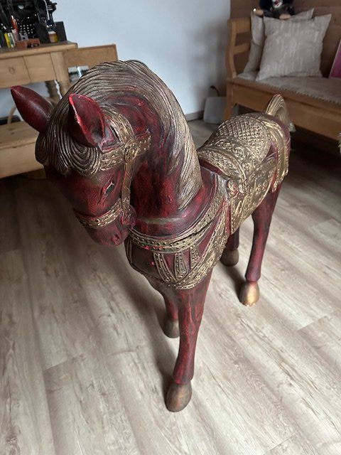 Figuren: Altes Holzpferd spezielles Design – Gebraucht aus Saland von Kim22 1